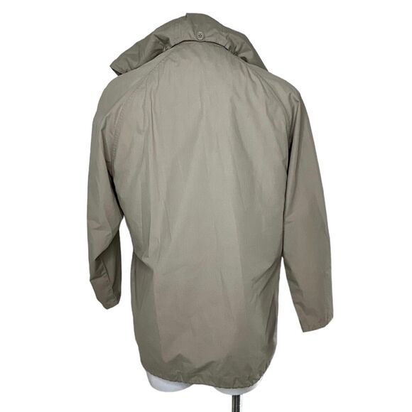 LONDON FOG Womens Size S Khaki Cotton Utility Jacket Lightweight Detachable Hood - Picture 4 of 11